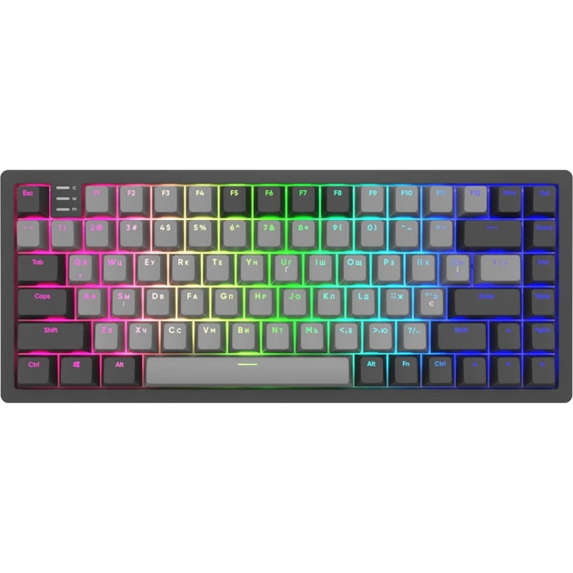 Клавіатура Dark Project KD83A PBT Mechanical Gateron Cap Teal USB Black/Gray (KB-GCT-871-100004) - зображення 1