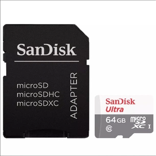 Карта пам'яті SanDisk 64GB microSD Class 10 UHS-I Ultra (SDSQUNS-064G-GN3MA) зображення 1