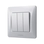 Вимикач Videx BINERA 3кл срібний шовк (VF-BNSW3-SS) - зменшене зображення 1