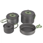 Набір туристичного посуду Bo-Camp Explorer 4 Pieces Hard Anodized Grey/Green (2200244) - зменшене зображення 1