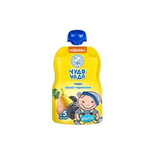 Дитяче пюре Чудо-Чадо Груша чорнослив без цукру 90 г (4820016253858) зображення 1