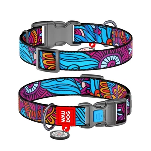 Нашийник для тварин WAUDOG Nylon з QR паспортом "Літо" пластиковий фастекс XXL (284-0062) зображення 1