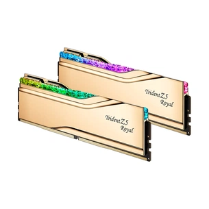 Модуль пам'яті для комп'ютера DDR5 32GB (2x16GB) 7200 MHz Trident Z5 Royal Gold G.Skill (F5-7200J3445G16GX2-TR5G) зображення 1
