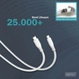 Дата кабель USB-C to Lightning 1.0m USB 2.0 60W silicone white Digitus (AK-600110-010-W) - уменьшенное изображение 8