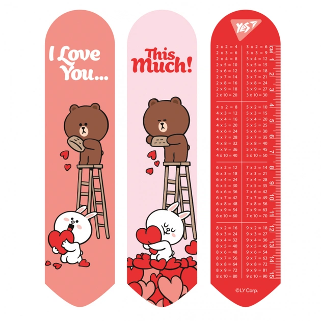 Закладки для книг Yes 2D Line Friends hearts (708136) - picture 1