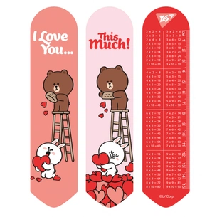 Закладки для книг Yes 2D Line Friends hearts (708136) зображення 1