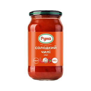 Соус Руна Солодкий чилі стерилізований 490 г (4820267040221) зображення 1