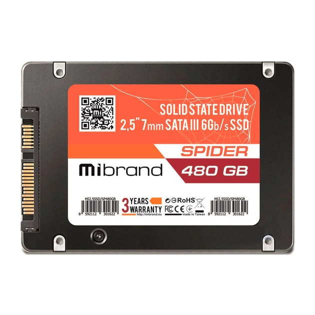 Накопичувач SSD 2.5" 480GB Mibrand (MI2.5SSD/SP480GB) - изображение 1