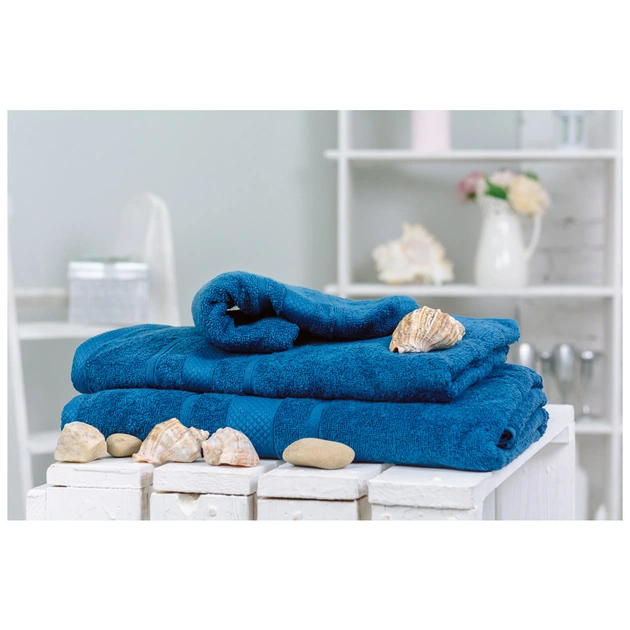 Рушник MirSon набір банний 5015 SoftNess Blueberry 50x90, 70x140, 100x150 (2200003182750) - зображення 1