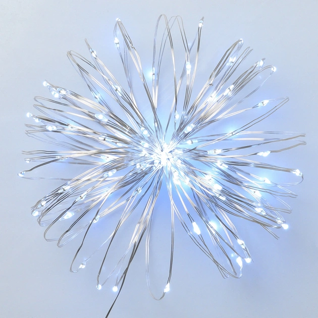 Гірлянда YES! Fun Нитка на мідному дроті 100 LED Холодно-біла 10 м Статична USB (975036) - зображення 1