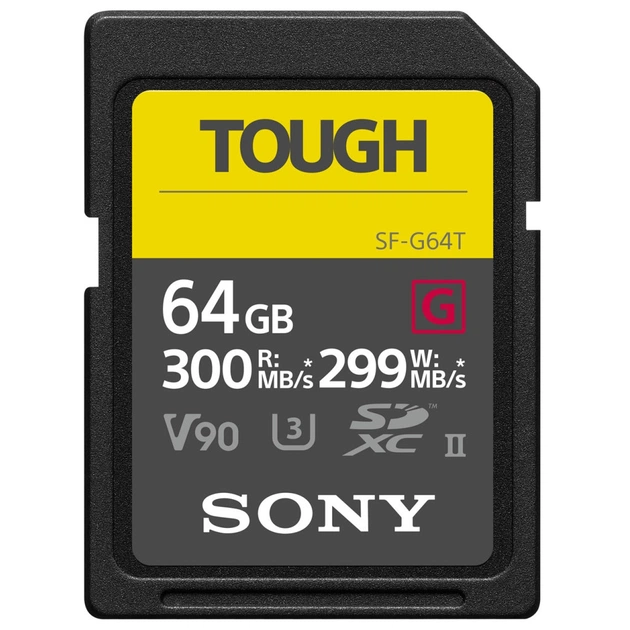 Карта памяти Sony 64GB SDXC class 10 UHS-II U3 V90 Tough (SF64TG) - изображение 1