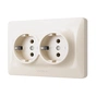 Розетка Videx BINERA 2ая із заземленням кремова (VF-BNSK2G-CR) - зменшене зображення 2