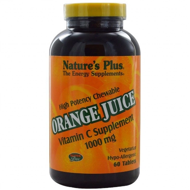 Вітамін Natures Plus Вітамін С, Orange Juice Vitamin C, 1000 мг, Nature's Plus, 6 (NTP2468) - зображення 1