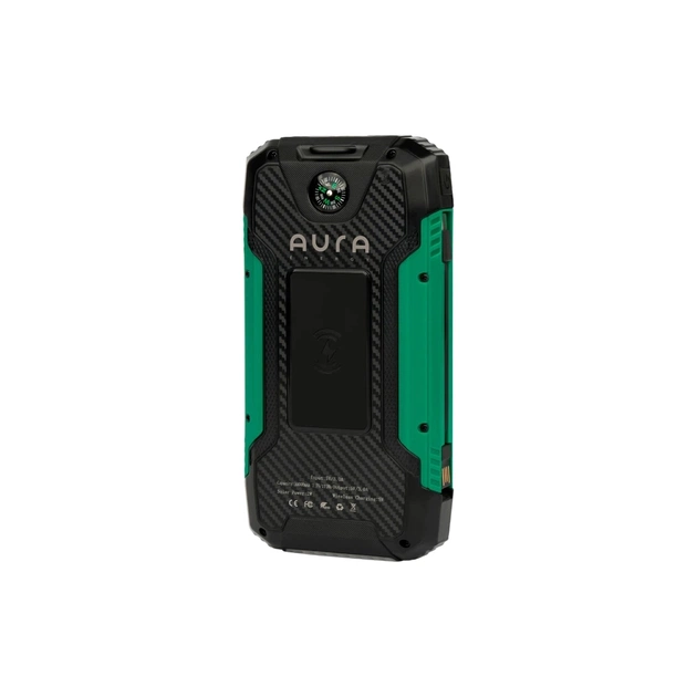 Батарея універсальна AURA NRG-30SE ARM SOLAR 30000mAh Wireless charging Green (PBANRG30SEG) - зображення 1