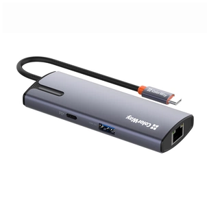 Порт-реплікатор ColorWay Docking Station USB-C 6-в-1 Type C PD 100W/USB3.0х3/USB2.0/RJ45 (CW-HUB03) изображение 1