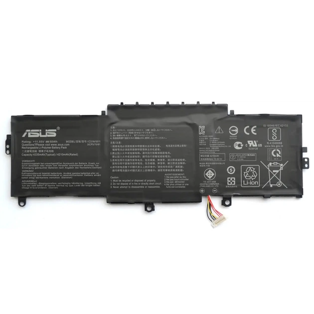 Аккумулятор для ноутбука ASUS ZenBook UX433 C31N1811, 4335mAh (50Wh), 3cell, 11.55V, Li-Pol (A47862) - изображение 1