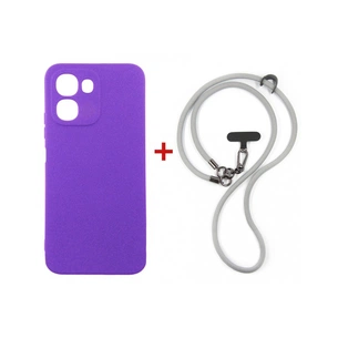 Чохол до мобільного телефона Dengos Case + Cross-body Strap OPPO A6x/A6k 4G Purple+Grey (DG-KM-CCRB-58) зображення 1