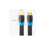 Кабель мультимедійний HDMI M to HDMI M 8.0m V2.0 4K60Hz PVC flat black Vention (AAKBK) - зменшене зображення 2
