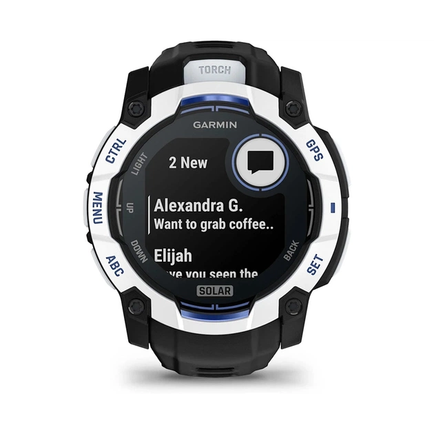 Смарт-годинник Garmin Instinct 3, 50mm, Solar, Whitestone with Black Band, GPS смарт-годинник (010-02935-03) - picture 7