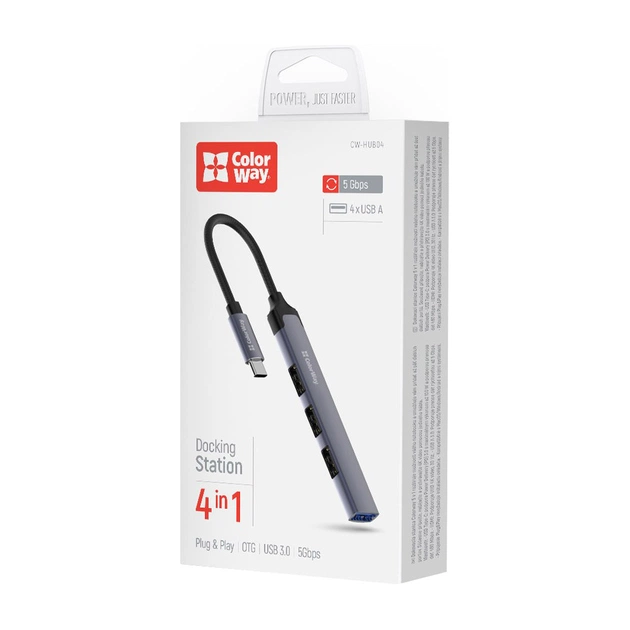 Концентратор ColorWay USB-C 4-в-1 USB2.0х3/USB3.0 (CW-HUB04) - picture 10
