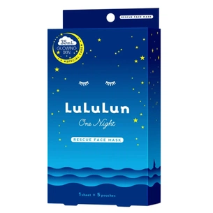 Маска для обличчя Lululun Face Mask One Night Rescue Brightening Проти тьмяності шкіри 5 шт (4582305069778) зображення 1