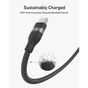 Дата кабель USB-C to USB-C 1.8m 240W upcycled-braided black Anker (A82E2H12) - зменшене зображення 2
