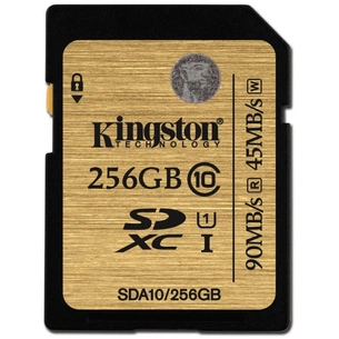 Карта пам'яті Kingston 256GB SDXC class 10 UHS| U1 (SDA10/256GB) зображення 1