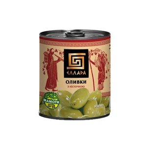 Овочева консервація Ellada Mamoth Оливки зелені з кісточкою 850 мл ж/б ключ (4820104250561) picture 1