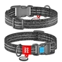 Нашийник для тварин WAUDOG Re-cotton з QR паспортом світловідбивний Ш 15 мм Д 25-35 см сірий (028611) - зменшене зображення 4