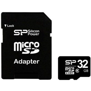 Карта пам'яті Silicon Power 32Gb microSDHC class 6 (SP032GBSTH006V10-SP) зображення 1