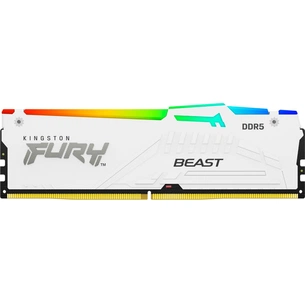 Модуль пам'яті для комп'ютера DDR5 32GB 5600 MHz Beast White RGB Kingston Fury (ex.HyperX) (KF556C36BWEA-32) зображення 1
