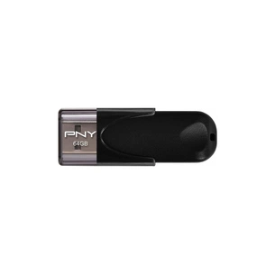 USB флеш накопичувач PNY flash 64GB Attache4 Black USB 2.0 (FD64GATT4-EF) зображення 1