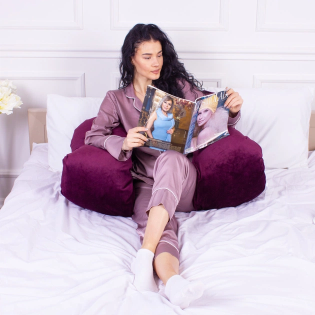 Подушка MirSon для вагітних та відпочинку U-подібна 8021 Velvet Line (2200006178538) - picture 5