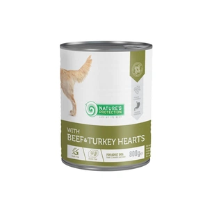 Консерви для собак Nature's Protection with Beef&Turkey Hearts 800 г (KIK45604) зображення 1