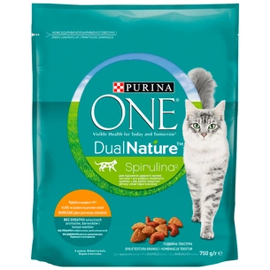 Сухий корм для кішок Purina One DualNature з куркою 750 г (7613036257633) зображення 1