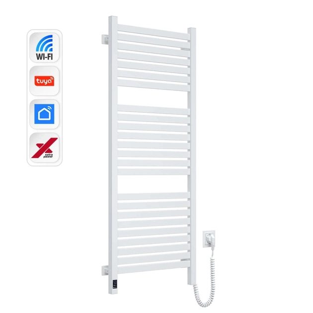 Сушарка для рушників Navin Авангард Х, 1200х480, Wi-Fi, сталь, білий, правобічна (12-172055-4812) - зображення 3