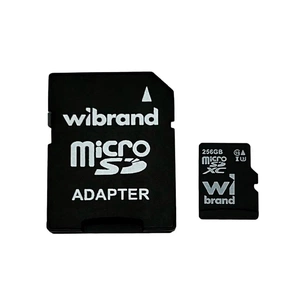 Карта пам'яті Wibrand 256GB microSD class 10 UHS-I U3 (WICDHU3/256GB-A) зображення 1