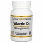 Вітамін California Gold Nutrition Вітамін D3, 5000 МО (125 мкг), 90 желатинових капсул (CGN-01065) - зменшене зображення 1