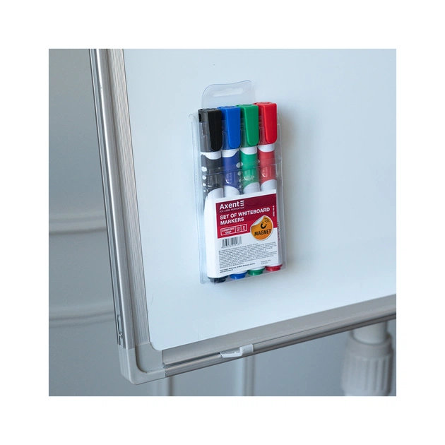 Маркер Axent набір для сухостираємих дошок Comfort Grip 2 мм круглих 4 шт (2552-40-A) - picture 4