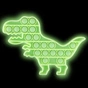 Антистрес Sibelly антистрес Pop It Dino Glow in Dark (SB-PPIT-DN-GD) - зменшене зображення 5