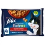 Вологий корм для кішок Purina Felix Sensations Extras з яловичиною та куркою 4х85 г (7613287487377) - зменшене зображення 1
