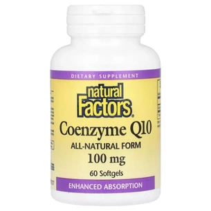 Антиоксидант Natural Factors Коэнзим Q10, 100 мг, Coenzyme Q10, 60 гелевых капсул (NFS-02071) изображение 1