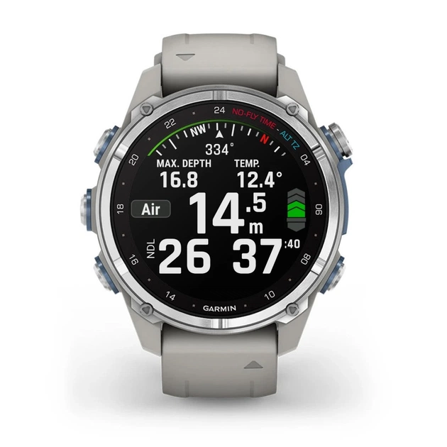 Смарт-годинник Garmin Descent Mk3, 43mm, Passvtd Steel/Fog Gry, Dive Computer, GPS дайвінг комп'ютер (010-02753-04) - picture 8