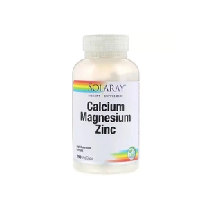 Мінерали Solaray Кальцій Магній Цинк, Calcium Magnesium Zinc, 250 капсул (SOR-04561) зображення 1