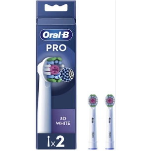 Насадка для зубної щітки Oral-B Pro 3D White, 2 шт (8006540847183) зображення 1