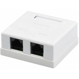 Комп'ютерна розетка RJ45x2 UTP cat.5e Kingda (KD-WP6035-C5e) зображення 1