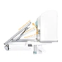 Парта Mealux Edmonton Multicolor BL (BD-610 W/МС + BL з полицею) - уменьшенное изображение 4