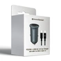 Зарядний пристрій Armorstandart USB Type-C PD20W + USB QC 3.0 Grey + cable USB-C (ARM82461) - зменшене зображення 6