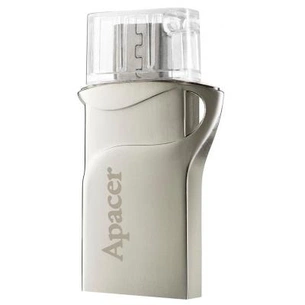 USB флеш накопичувач Apacer 8GB AH173 Silver USB 2.0 OTG (AP8GAH173S-1) зображення 1