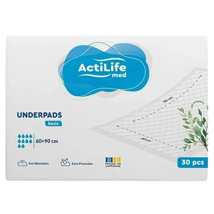 Пелюшки для малюків ActiLife Med Basic 60 х 90, 30 шт (4820174981488) зображення 1